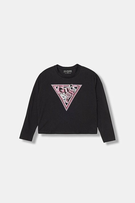 Παιδικό μακρυμάνικο Guess χρώμα: μαύρο, J5YI15 K6YW4