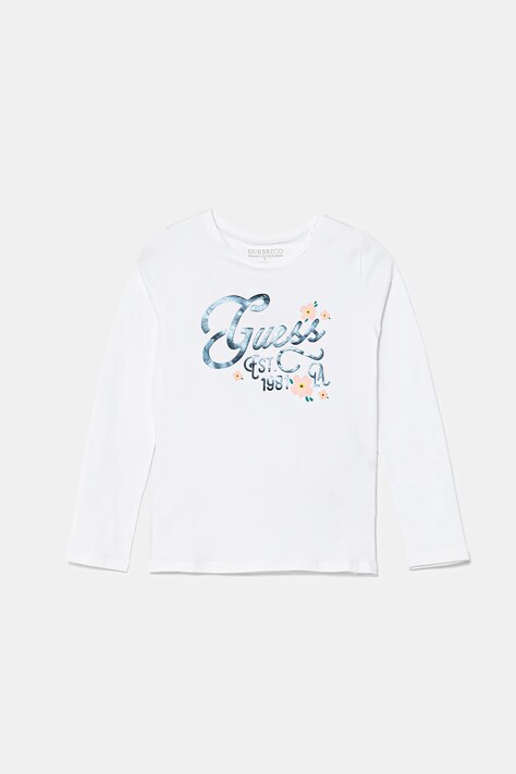 Детский лонгслив Guess цвет белый J5YI18 K6YW4