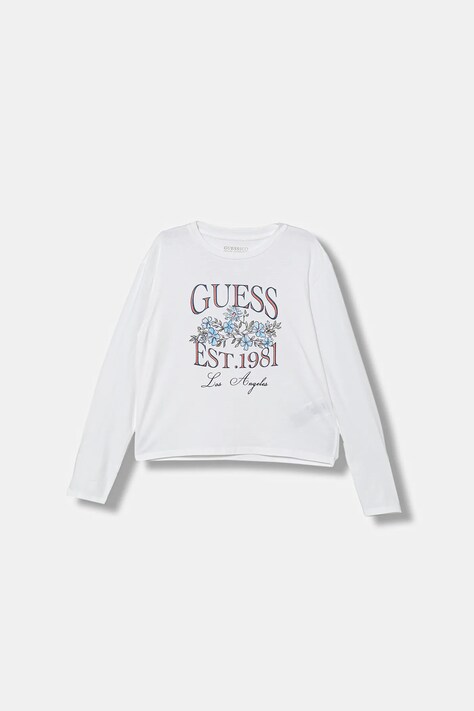 Guess longsleeve dziecięcy kolor biały J5YI20 K6YW4