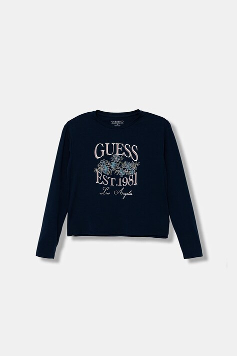 Guess longsleeve dziecięcy kolor granatowy J5YI20 K6YW4