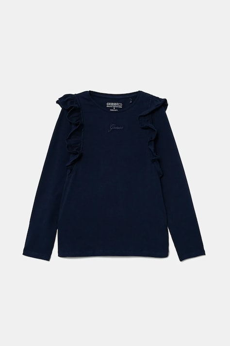 Guess longsleeve copii culoarea bleumarin, J5YI28 K6YW4