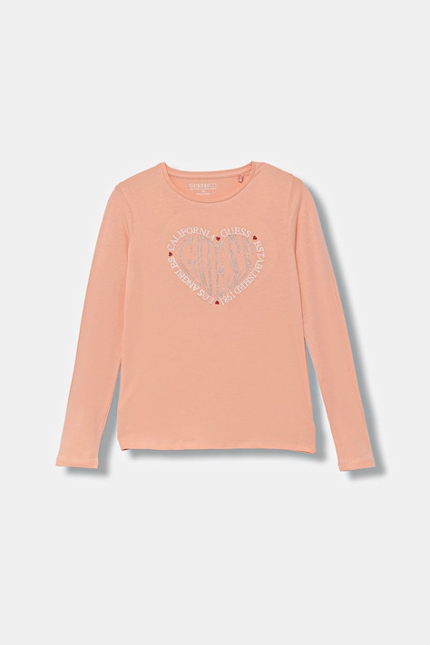 Блуза с дълги ръкави Guess в оранжево J5YI38 K6YW4