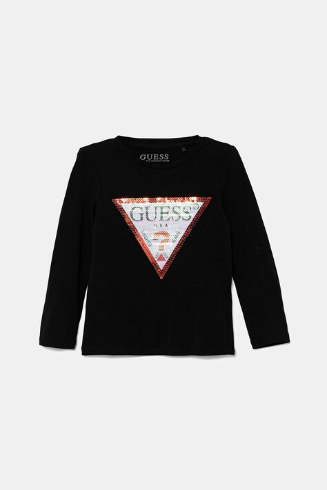 Guess longsleeve dziecięcy kolor czarny K4RI30 K6YW1