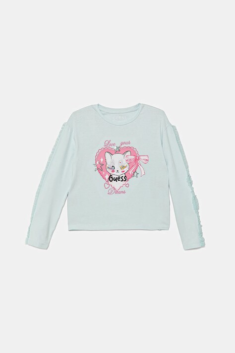 Guess longsleeve dziecięcy kolor niebieski K5YI03 K6YW4