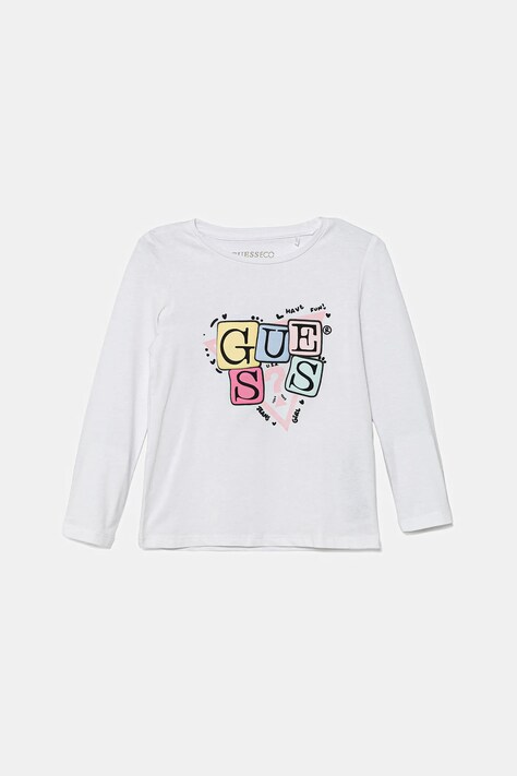 Guess longsleeve dziecięcy kolor biały K5YI07 K6YW4