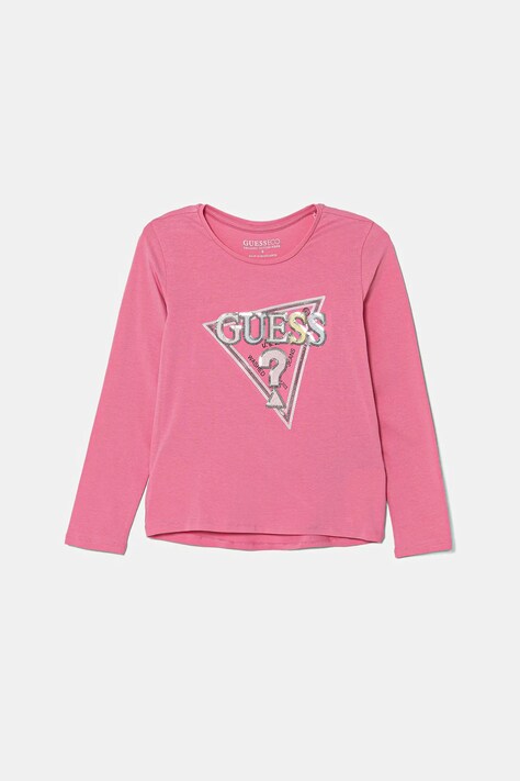 Παιδικό μακρυμάνικο Guess χρώμα: ροζ, K5YI10 K6YW4