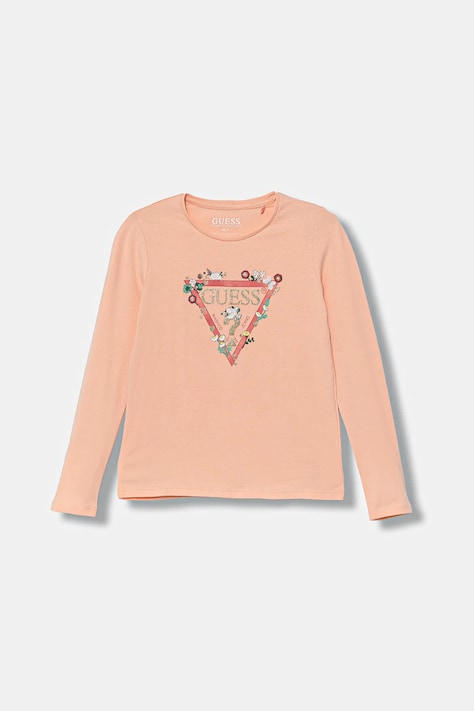 Guess longsleeve dziecięcy kolor pomarańczowy K5YI16 K6YW4