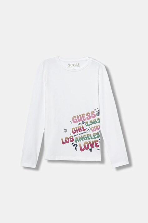 Guess longsleeve dziecięcy kolor biały K5YI22 K6YW4