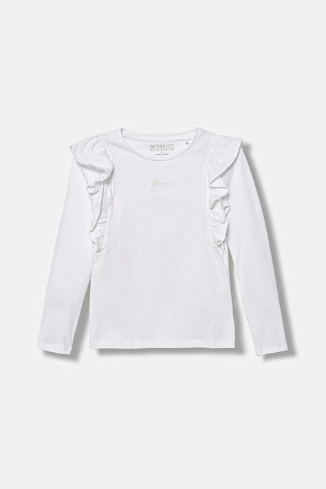 Guess longsleeve dziecięcy kolor biały K5YI25 K6YW4
