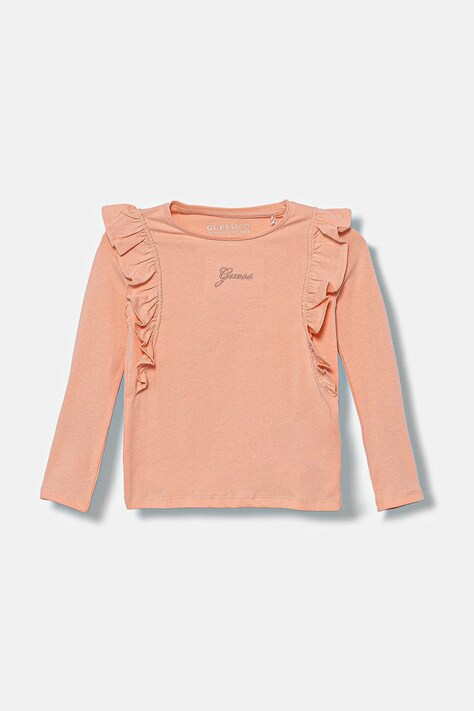 Guess longsleeve dziecięcy kolor pomarańczowy K5YI25 K6YW4