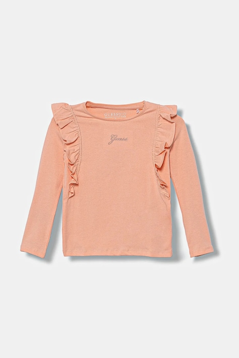 Guess longsleeve dziecięcy kolor pomarańczowy K5YI25 K6YW4