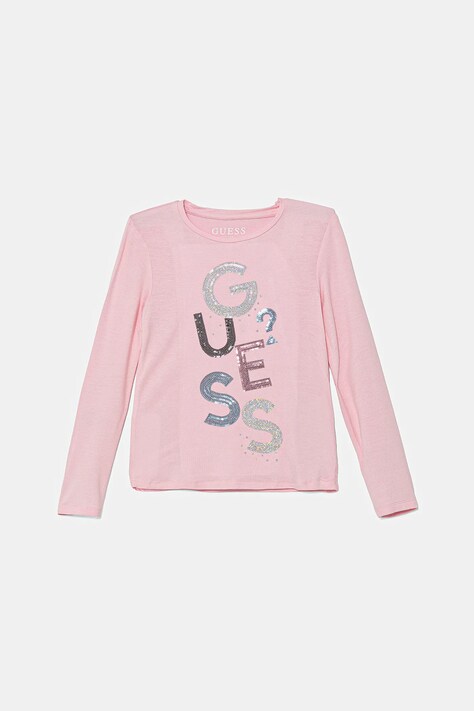 Guess longsleeve dziecięcy kolor różowy K5YI26 KAPO0