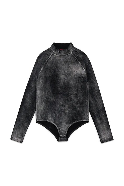 Diesel body dziecięce BALDA T-SHIRT kolor czarny z półgolfem J02372