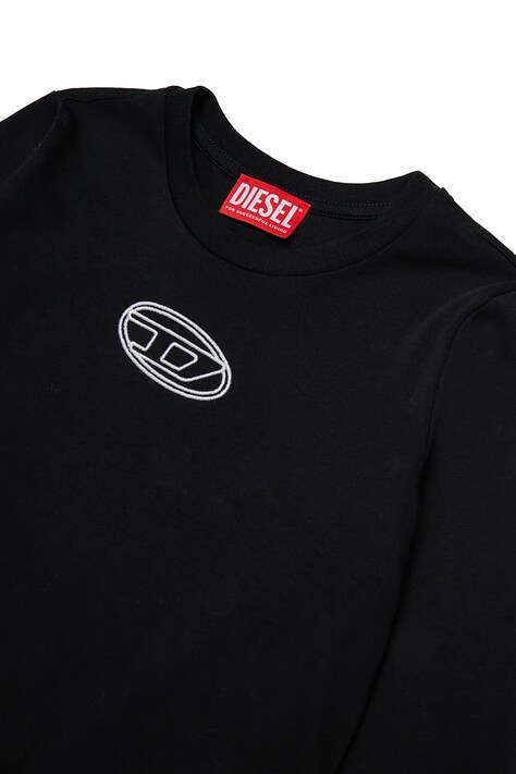 Дитячий бавовняний лонгслів Diesel TIVALSYLS T-SHIRT — фото 3
