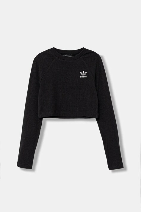 adidas Originals longsleeve dziecięcy kolor czarny JW2597