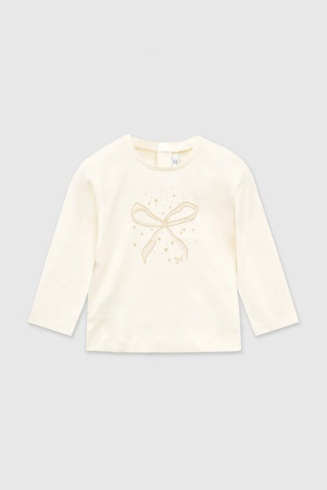 Mayoral longsleeve dziecięcy kolor beżowy 116