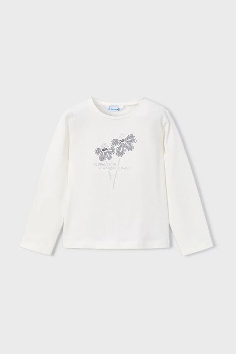 Mayoral longsleeve bawełniany kolor biały 178
