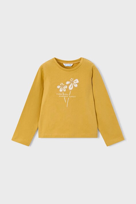 Mayoral longsleeve bawełniany kolor żółty 178
