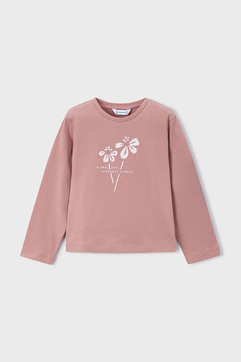 Mayoral longsleeve bawełniany kolor różowy 178