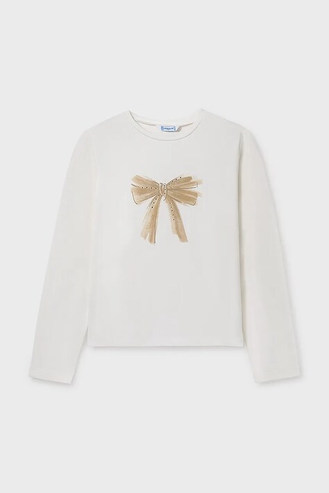 Mayoral longsleeve bawełniany dziecięcy kolor beżowy 830