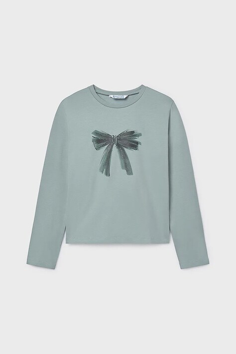Mayoral longsleeve din bumbac pentru copii culoarea verde, 830