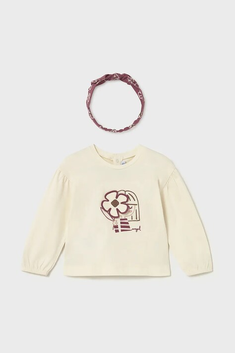 Mayoral longsleeve bawełniany kolor różowy 2078