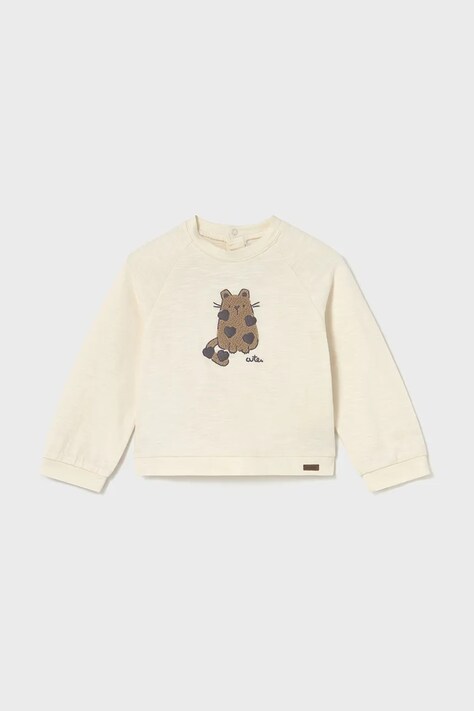 Mayoral longsleeve bawełniany kolor beżowy 2080