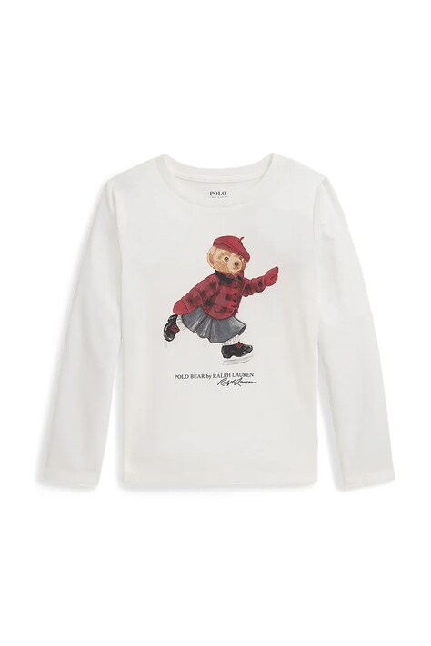 Polo Ralph Lauren longsleeve bawełniany dziecięcy kolor beżowy 312P00435001