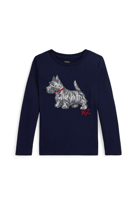 Dječja majica dugih rukava Polo Ralph Lauren boja: tamno plava, 312979013001