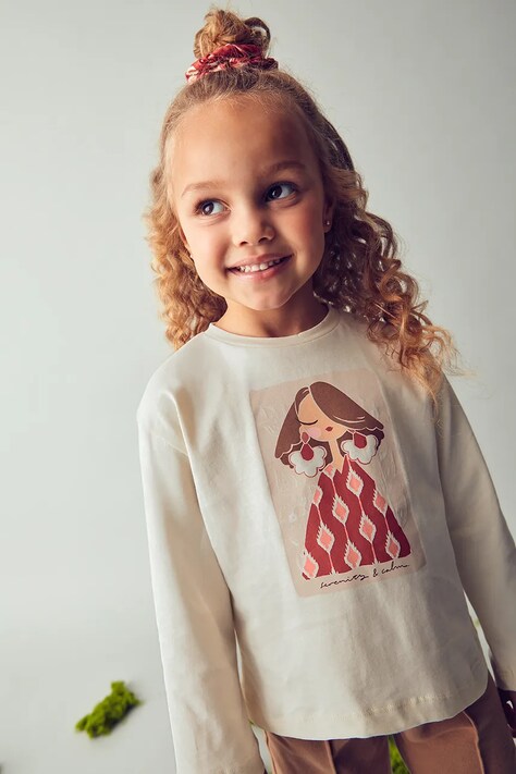 Mayoral longsleeve bawełniany kolor czerwony 4006