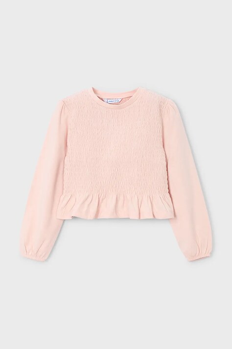 Mayoral longsleeve din bumbac pentru copii culoarea roz, 4007