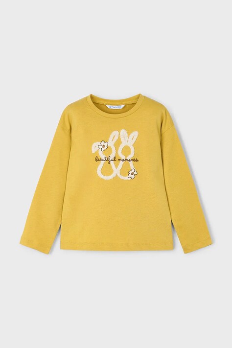 Mayoral longsleeve bawełniany kolor żółty 4010