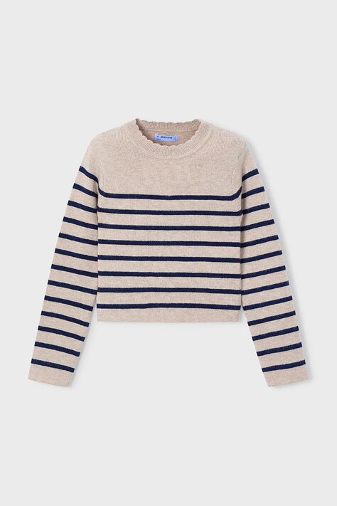 Bavlnený sveter Mayoral hnedá farba, 4014