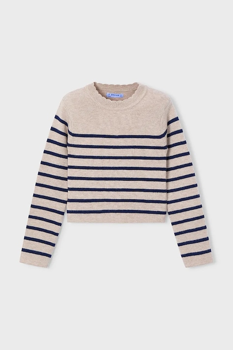 Bavlnený sveter Mayoral hnedá farba, 4014