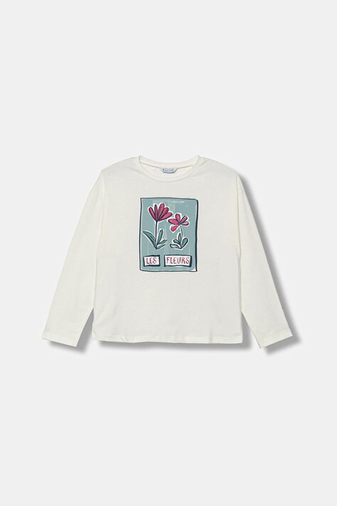 Mayoral longsleeve bawełniany kolor beżowy 7020