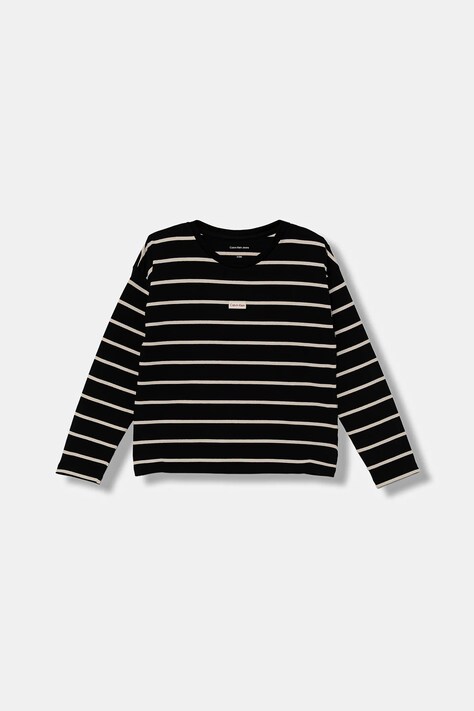 Calvin Klein Jeans longsleeve dziecięcy kolor czarny IG0IG03034