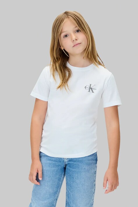 Calvin Klein Jeans t-shirt bawełniany dziecięcy kolor biały IU0IU00719