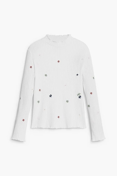 Παιδικό μακρυμάνικο Desigual χρώμα: άσπρο, 25WGTK19