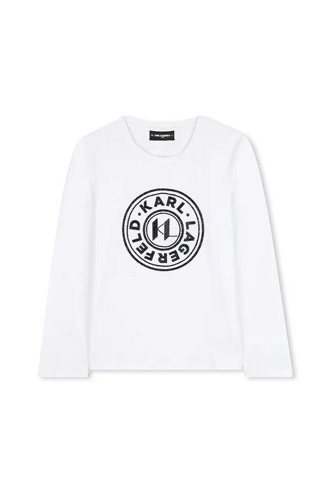 Karl Lagerfeld longsleeve dziecięcy kolor biały Z30940