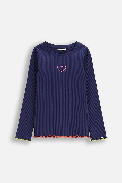 Coccodrillo longsleeve dziecięcy kolor granatowy ACADEMY GIRL KIDS