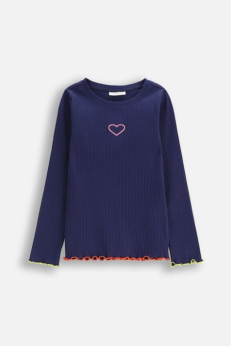 Coccodrillo longsleeve copii culoarea bleumarin, ACADEMY GIRL KIDS