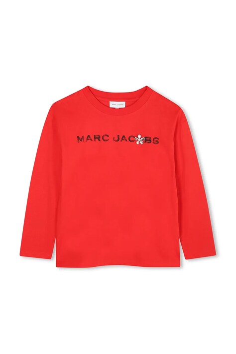 Παιδικό βαμβακερό μακρυμάνικο Marc Jacobs χρώμα: κόκκινο, W60587