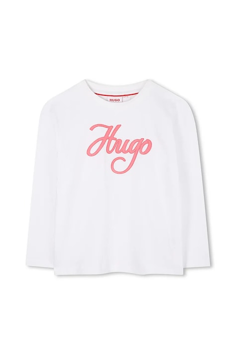 HUGO longsleeve niemowlęcy kolor biały G00492