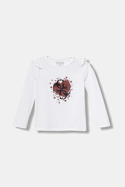 Guess longsleeve niemowlęcy kolor biały A5BI01 J1314