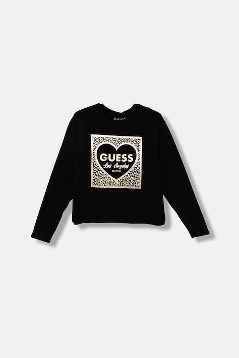 Παιδικό μακρυμάνικο Guess χρώμα: μαύρο, J5BI01 J1314