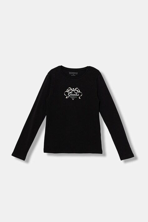 Guess longsleeve dziecięcy kolor czarny J5BI03 J1314