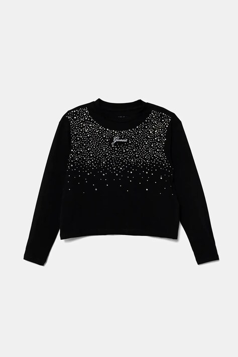 Guess longsleeve dziecięcy kolor czarny J5BI06 J1314