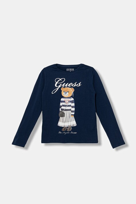 Guess longsleeve dziecięcy kolor granatowy J5BI16 J1314