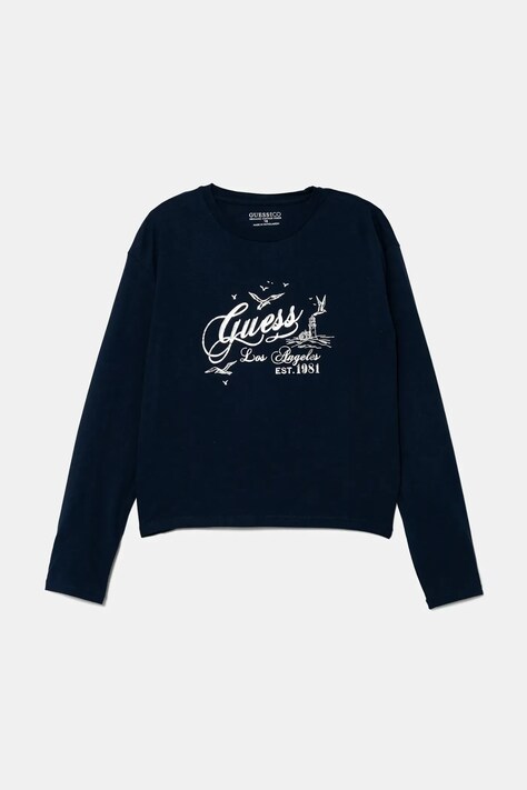 Guess longsleeve copii culoarea bleumarin, J5BI18 J1314