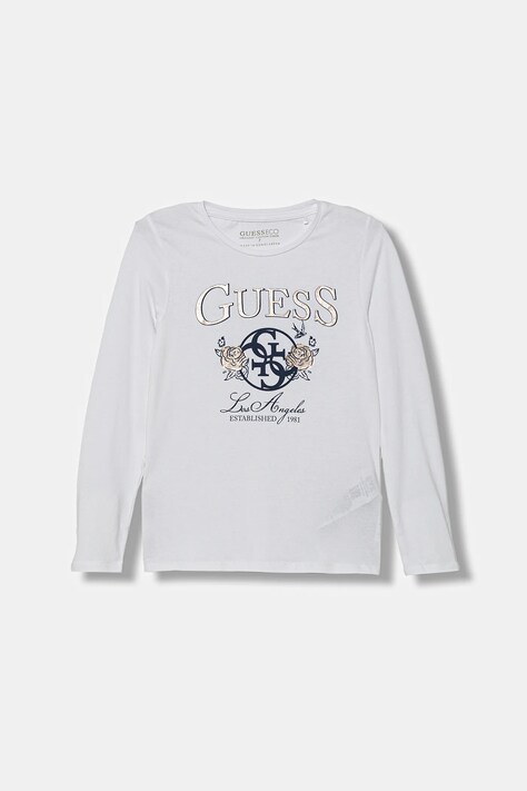 Дитячий лонгслів Guess колір білий J5BI20 J1314